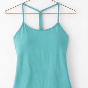 Lululemon Power Y Tank Top |Turquoise |Yoga |Built-In Bra | Size 4 | Like New